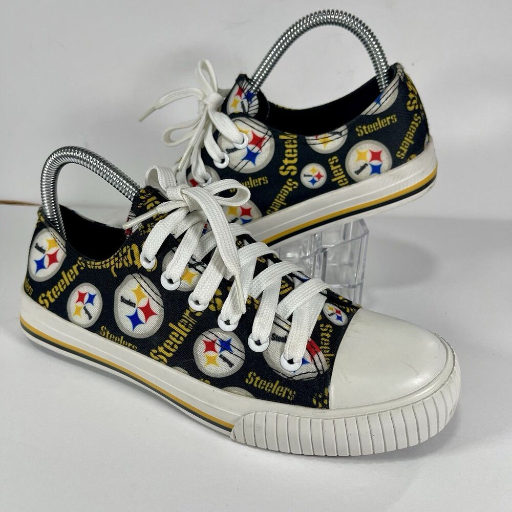 FOCO Pittsburgh Steelers Women’s Canvas Low Top Sneakers - Size 8
